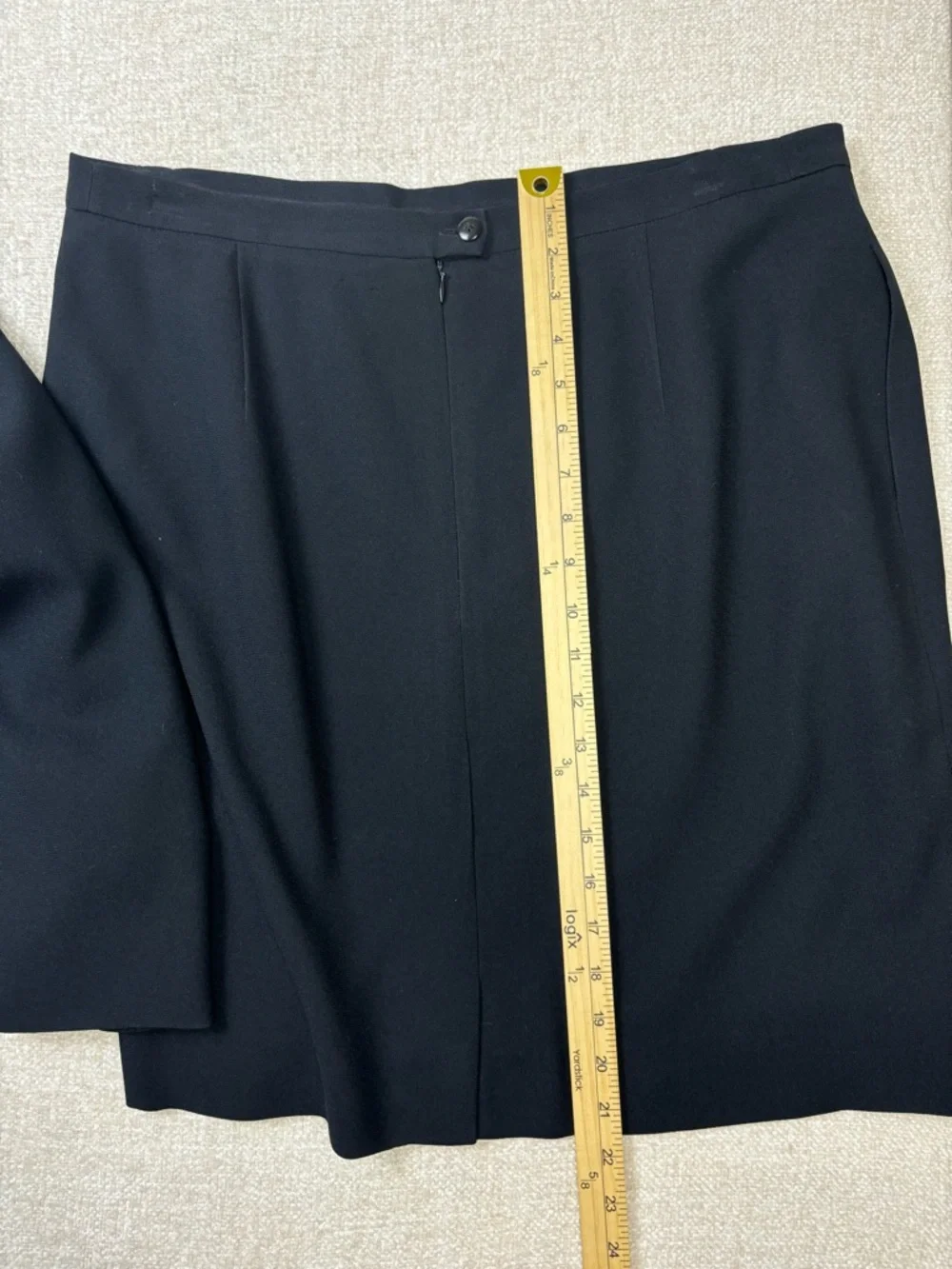 Vintage 90s Christian Dior Black Women's Blazer and Skirt Set Size 14 Black